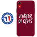 TPU0IPXRVENDREVEBORDEAU - Coque souple pour Apple iPhone XR avec impression Motifs vendeur de rêves bordeau