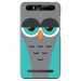 TPU0JUST5CHOUETTE2 - Coque souple pour Konrow Just5 avec impression Motifs chouette endormie bleue et grise