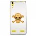 TPU0LK3SKULLOR - Coque souple pour Lenovo K3 avec impression Motifs tête de mort aspect or