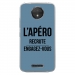 TPU0MOTOCPLUSAPEROBLEU - Coque souple pour Motorola Moto C Plus avec impression Motifs l'apéro recrute bleu