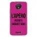 TPU0MOTOCPLUSAPEROFUSHIA - Coque souple pour Motorola Moto C Plus avec impression Motifs l'apéro recrute fushia
