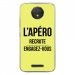 TPU0MOTOCPLUSAPEROJAUNE - Coque souple pour Motorola Moto C Plus avec impression Motifs l'apéro recrute jaune