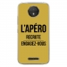 TPU0MOTOCPLUSAPEROOR - Coque souple pour Motorola Moto C Plus avec impression Motifs l'apéro recrute or