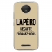 TPU0MOTOCPLUSAPEROTAUPE - Coque souple pour Motorola Moto C Plus avec impression Motifs l'apéro recrute taupe
