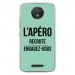 TPU0MOTOCPLUSAPEROTURQUOISE - Coque souple pour Motorola Moto C Plus avec impression Motifs l'apéro recrute turquoise