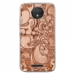 TPU0MOTOCPLUSARABESQUEBRONZE - Coque souple pour Motorola Moto C Plus avec impression Motifs arabesque bronze