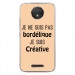 TPU0MOTOCPLUSBORDELIQUEBEIGE - Coque souple pour Motorola Moto C Plus avec impression Motifs Je ne suis pas bordélique beige