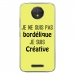 TPU0MOTOCPLUSBORDELIQUEJAUNE - Coque souple pour Motorola Moto C Plus avec impression Motifs Je ne suis pas bordélique jaune