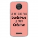 TPU0MOTOCPLUSBORDELIQUEROSE - Coque souple pour Motorola Moto C Plus avec impression Motifs Je ne suis pas bordélique rose