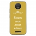TPU0MOTOCPLUSBOUDEROR - Coque souple pour Motorola Moto C Plus avec impression Motifs Bouder pour mieux Régner or