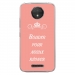 TPU0MOTOCPLUSBOUDERROSE - Coque souple pour Motorola Moto C Plus avec impression Motifs Bouder pour mieux Régner rose