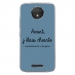 TPU0MOTOCPLUSCHIANTEBLEU - Coque souple pour Motorola Moto C Plus avec impression Motifs Avant, j'étais chiante bleu