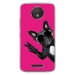TPU0MOTOCPLUSCHIENVFUSHIA - Coque souple pour Motorola Moto C Plus avec impression Motifs chien à lunettes sur fond fushia