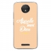 TPU0MOTOCPLUSDIEUBEIGE - Coque souple pour Motorola Moto C Plus avec impression Motifs Appelle moi Dieu beige