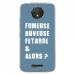 TPU0MOTOCPLUSFUMEUSEBLEU - Coque souple pour Motorola Moto C Plus avec impression Motifs fumeuse et alors bleu