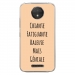 TPU0MOTOCPLUSGENIALEBEIGE - Coque souple pour Motorola Moto C Plus avec impression Motifs Chiante mais Géniale beige