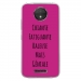 TPU0MOTOCPLUSGENIALEFUSHIA - Coque souple pour Motorola Moto C Plus avec impression Motifs Chiante mais Géniale fushia