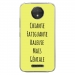 TPU0MOTOCPLUSGENIALEJAUNE - Coque souple pour Motorola Moto C Plus avec impression Motifs Chiante mais Géniale jaune