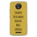 TPU0MOTOCPLUSGENIALEOR - Coque souple pour Motorola Moto C Plus avec impression Motifs Chiante mais Géniale or