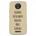 TPU0MOTOCPLUSGENIALETAUPE - Coque souple pour Motorola Moto C Plus avec impression Motifs Chiante mais Géniale taupe