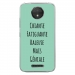 TPU0MOTOCPLUSGENIALETURQUOISE - Coque souple pour Motorola Moto C Plus avec impression Motifs Chiante mais Géniale turquoise