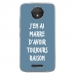 TPU0MOTOCPLUSRAISONBLEU - Coque souple pour Motorola Moto C Plus avec impression Motifs marre d'avoir raison bleu