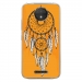 TPU0MOTOCPLUSREVEORANGE - Coque souple pour Motorola Moto C Plus avec impression Motifs attrape rêve sur fond orange