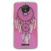 TPU0MOTOCPLUSREVEROSE - Coque souple pour Motorola Moto C Plus avec impression Motifs attrape rêve sur fond rose