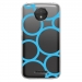 TPU0MOTOCPLUSRONDSBLEUS - Coque souple pour Motorola Moto C Plus avec impression Motifs ronds bleus