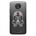 TPU0MOTOCPLUSSKULLCASQUE - Coque souple pour Motorola Moto C Plus avec impression Motifs tête de mort avec un casque de moto