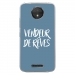 TPU0MOTOCPLUSVENDREVEBLEU - Coque souple pour Motorola Moto C Plus avec impression Motifs vendeur de rêves bleu