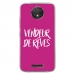 TPU0MOTOCPLUSVENDREVEFUSHIA - Coque souple pour Motorola Moto C Plus avec impression Motifs vendeur de rêves fushia