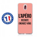 TPU0NOKIA31APEROROSE - Coque souple pour Nokia 3-1 avec impression Motifs l'apéro recrute rose