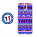 TPU0NOKIA31AZTEQUEBLEUVIO - Coque souple pour Nokia 3-1 avec impression Motifs aztèque bleu et violet
