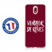 TPU0NOKIA31VENDREVEBORDEAU - Coque souple pour Nokia 3-1 avec impression Motifs vendeur de rêves bordeau