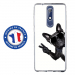 TPU0NOKIA51CHIENVBLANC - Coque souple pour Nokia 5-1 avec impression Motifs chien à lunettes sur fond blanc