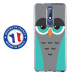 TPU0NOKIA51CHOUETTE2 - Coque souple pour Nokia 5-1 avec impression Motifs chouette endormie bleue et grise