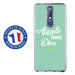 TPU0NOKIA51DIEUTURQUOISE - Coque souple pour Nokia 5-1 avec impression Motifs Appelle moi Dieu turquoise