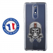 TPU0NOKIA51SKULLCASQUE - Coque souple pour Nokia 5-1 avec impression Motifs tête de mort avec un casque de moto