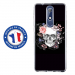 TPU0NOKIA51SKULLFLOWER - Coque souple pour Nokia 5-1 avec impression Motifs skull fleuri
