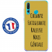 TPU0PSMART19GENIALEOR - Coque souple pour Huawei P Smart (2019) avec impression Motifs Chiante mais Géniale or