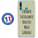 TPU0PSMART19GENIALEVERT - Coque souple pour Huawei P Smart (2019) avec impression Motifs Chiante mais Géniale vert