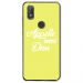 TPU0VIEW2DIEUJAUNE - Coque souple pour Wiko View 2 avec impression Motifs Appelle moi Dieu jaune