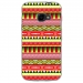 TPU0XCOVER4AZTEQUEJAUROU - Coque souple pour Samsung Galaxy XCover 4 avec impression Motifs aztèque jaune et rouge