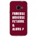 TPU0XCOVER4FUMEUSEBORDEAU - Coque souple pour Samsung Galaxy XCover 4 avec impression Motifs fumeuse et alors bordeau