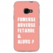 TPU0XCOVER4FUMEUSEROSE - Coque souple pour Samsung Galaxy XCover 4 avec impression Motifs fumeuse et alors rose