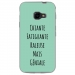 TPU0XCOVER4GENIALETURQUOISE - Coque souple pour Samsung Galaxy XCover 4 avec impression Motifs Chiante mais Géniale turquoise