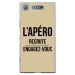 TPU0XPERIAXZ1APEROTAUPE - Coque souple pour Sony Xperia XZ1 avec impression Motifs l'apéro recrute taupe