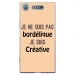 TPU0XPERIAXZ1BORDELIQUEBEIGE - Coque souple pour Sony Xperia XZ1 avec impression Motifs Je ne suis pas bordélique beige