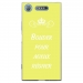 TPU0XPERIAXZ1BOUDERJAUNE - Coque souple pour Sony Xperia XZ1 avec impression Motifs Bouder pour mieux Régner jaune